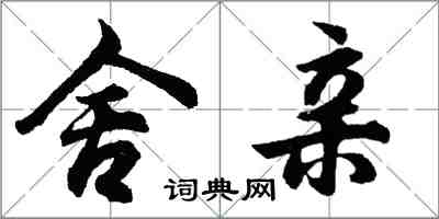 胡問遂舍親行書怎么寫