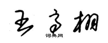 朱錫榮王高栩草書個性簽名怎么寫