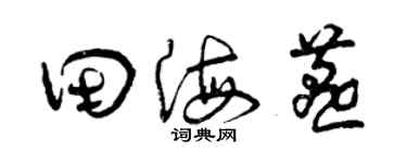 曾慶福田海燕草書個性簽名怎么寫