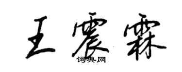 王正良王震霖行書個性簽名怎么寫