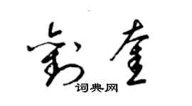 梁錦英劉奎草書個性簽名怎么寫