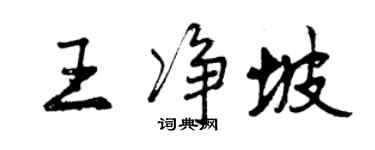 曾慶福王淨坡行書個性簽名怎么寫