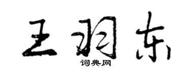 曾慶福王羽東行書個性簽名怎么寫
