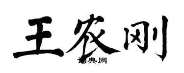 翁闓運王農剛楷書個性簽名怎么寫