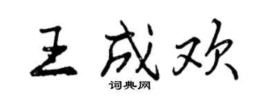 曾慶福王成歡行書個性簽名怎么寫