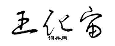 曾慶福王化宙草書個性簽名怎么寫