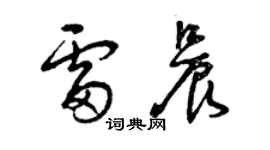 曾慶福雷晨草書個性簽名怎么寫