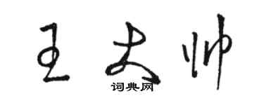 駱恆光王大帥草書個性簽名怎么寫