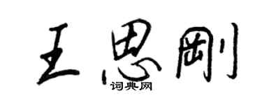 王正良王思剛行書個性簽名怎么寫