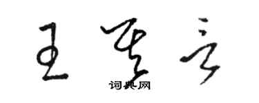 駱恆光王其言草書個性簽名怎么寫