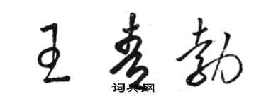 駱恆光王青勃草書個性簽名怎么寫