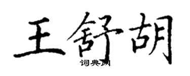 丁謙王舒胡楷書個性簽名怎么寫