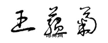 曾慶福王蘊菊草書個性簽名怎么寫