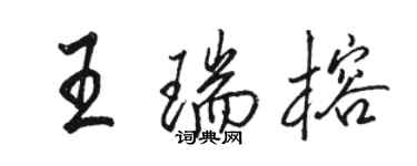 駱恆光王瑞榕行書個性簽名怎么寫