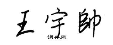 王正良王宇帥行書個性簽名怎么寫