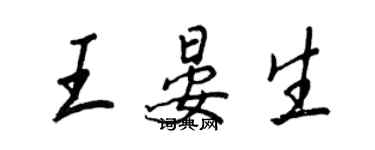 王正良王晏生行書個性簽名怎么寫