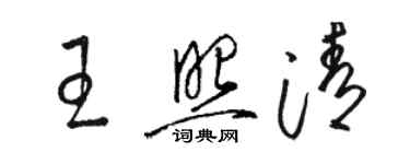 駱恆光王照清草書個性簽名怎么寫