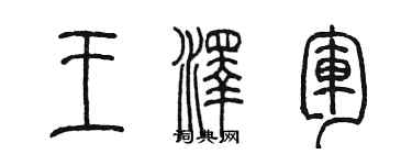 陳墨王澤軍篆書個性簽名怎么寫