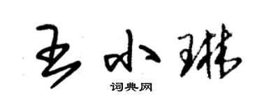朱錫榮王小琳草書個性簽名怎么寫