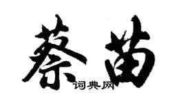 胡問遂蔡苗行書個性簽名怎么寫