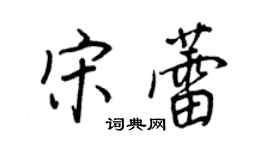 王正良宋蕾行書個性簽名怎么寫