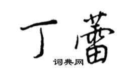 王正良丁蕾行書個性簽名怎么寫