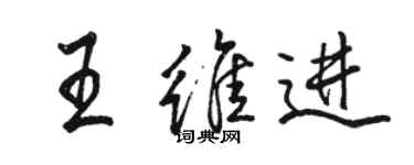 駱恆光王維進行書個性簽名怎么寫