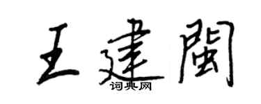 王正良王建閩行書個性簽名怎么寫