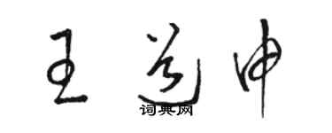 駱恆光王道申草書個性簽名怎么寫