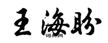 胡問遂王海盼行書個性簽名怎么寫