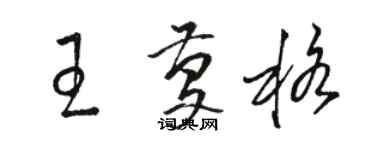 駱恆光王慶格草書個性簽名怎么寫