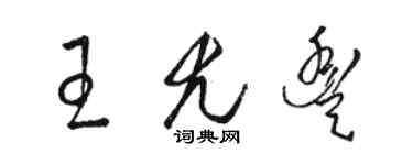 駱恆光王尤豐草書個性簽名怎么寫