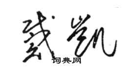 駱恆光戴凱草書個性簽名怎么寫