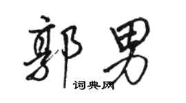駱恆光郭男行書個性簽名怎么寫