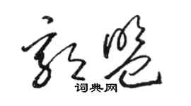 駱恆光郭盟草書個性簽名怎么寫