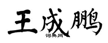 翁闓運王成鵬楷書個性簽名怎么寫