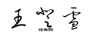 梁錦英王登雪草書個性簽名怎么寫