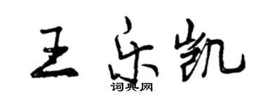 曾慶福王樂凱行書個性簽名怎么寫