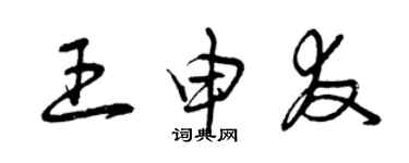 曾慶福王申友草書個性簽名怎么寫