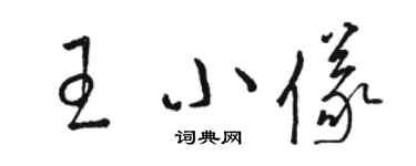 駱恆光王小儀草書個性簽名怎么寫