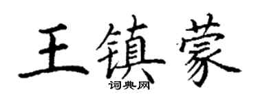 丁謙王鎮蒙楷書個性簽名怎么寫