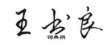 駱恆光王書良行書個性簽名怎么寫