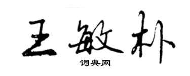 曾慶福王敏朴行書個性簽名怎么寫