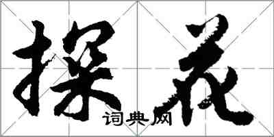 胡問遂探花行書怎么寫