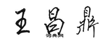 駱恆光王昌鼎行書個性簽名怎么寫