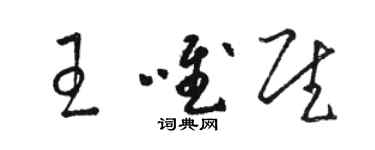 駱恆光王唯慰草書個性簽名怎么寫