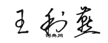 駱恆光王利燕草書個性簽名怎么寫