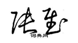 曾慶福張慰草書個性簽名怎么寫