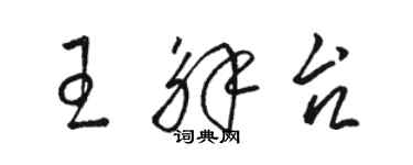 駱恆光王解台草書個性簽名怎么寫