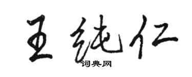 駱恆光王純仁行書個性簽名怎么寫